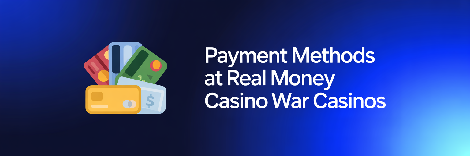 Payment Methods at Real Money Casino War Casinos